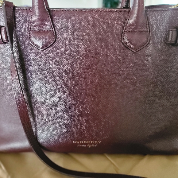 Burberry Deep Burgundy Tote Bag - Picture 2 of 3